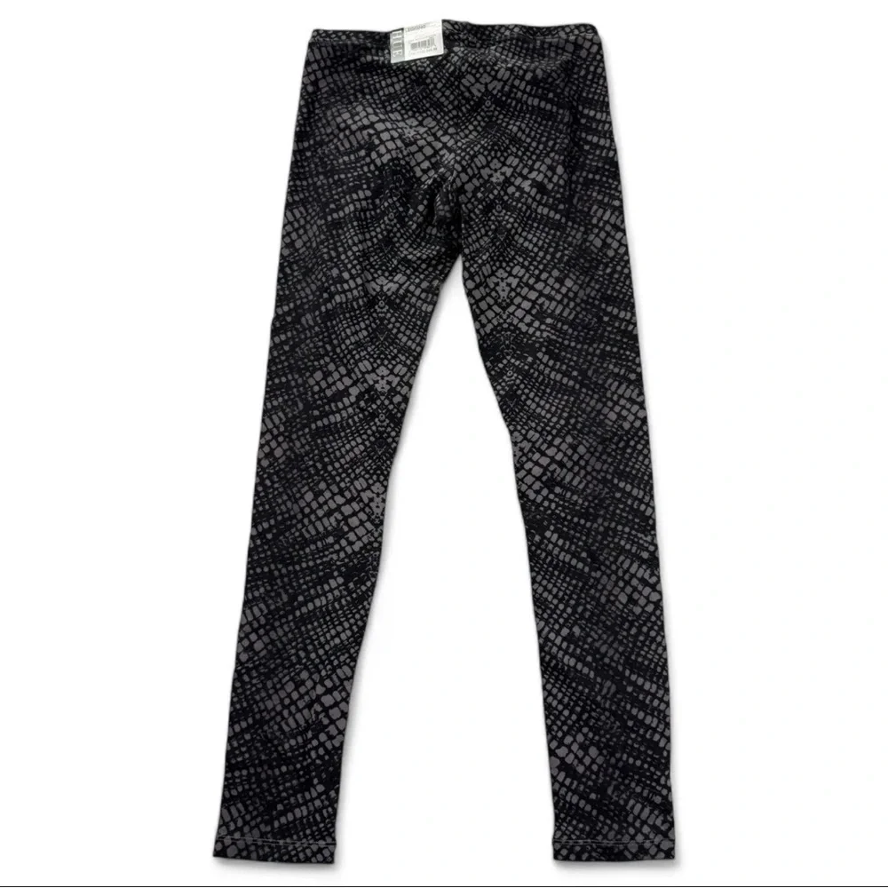 Hue Crocodile Print Cotton Leggings‎ Womens Size XS Black Grey NWT